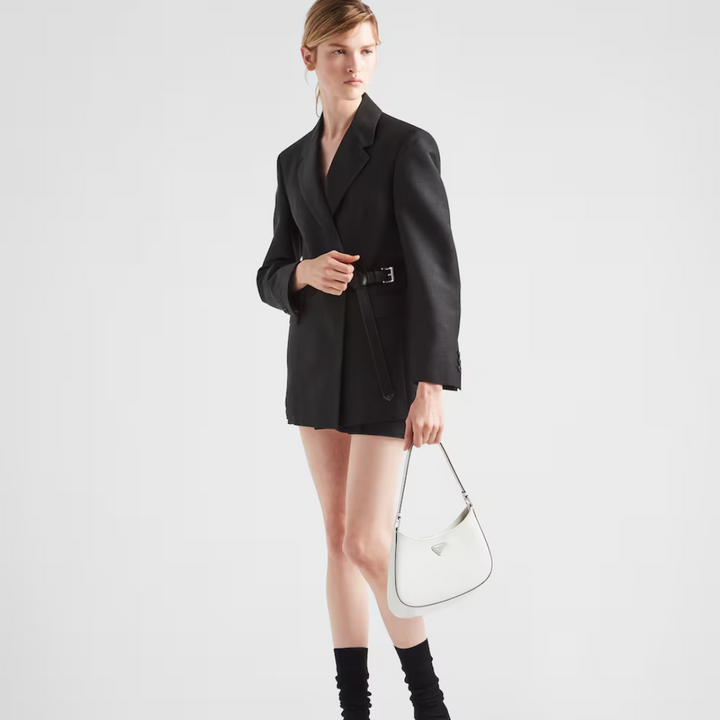 PRADA CLEO SCHULTERTASCHE AUS GEBÜRSTETEM LEDER