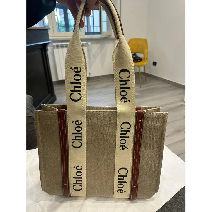 GROßE WOODY-TASCHE AUS LEINEN VON CHLOÉ